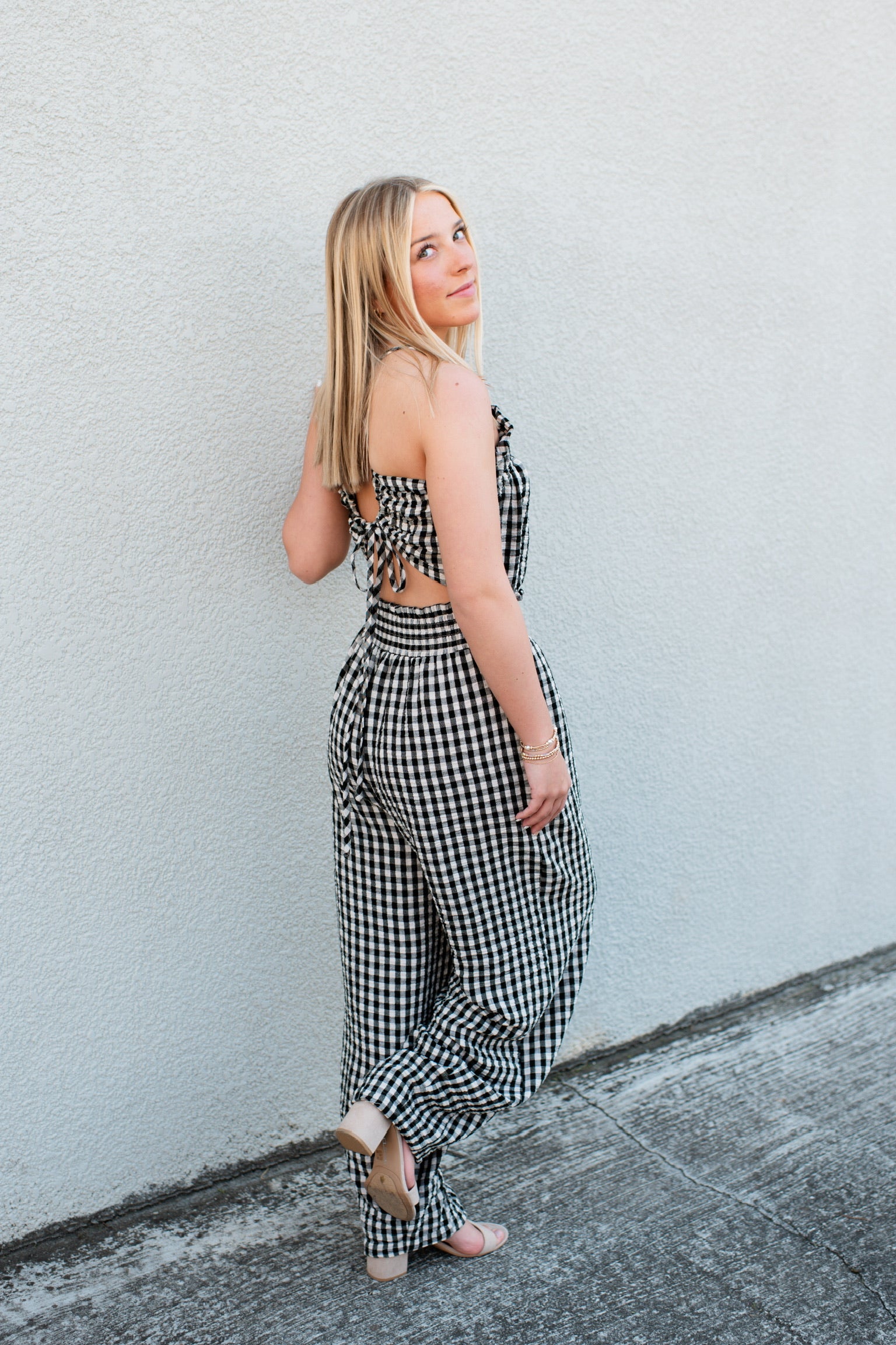 Emily Gingham Jumpsuit