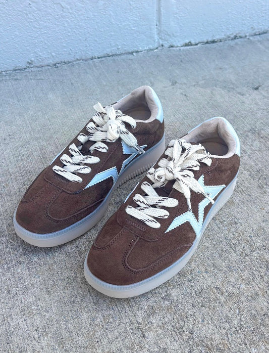 Peaches Sneaker - Brown Suede