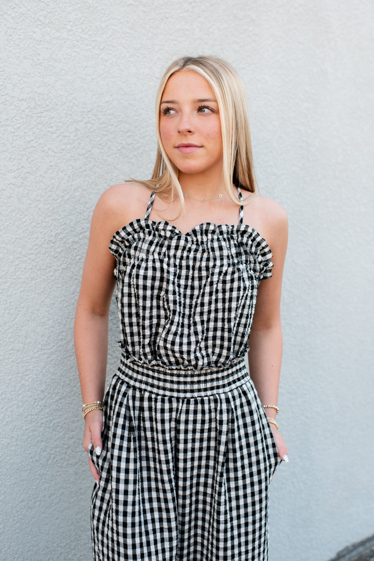 Emily Gingham Jumpsuit