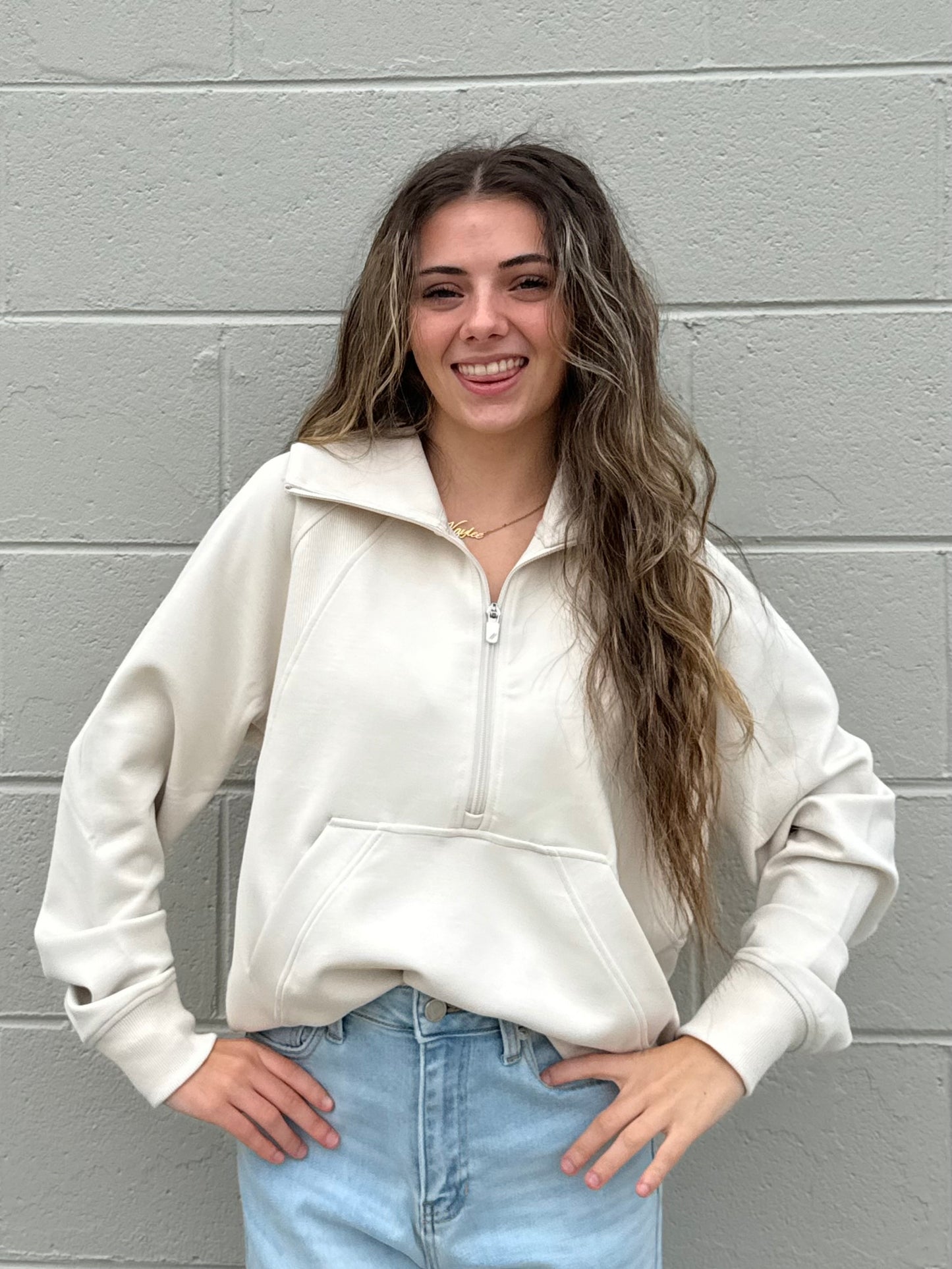 Caroline Quarter Zip Top