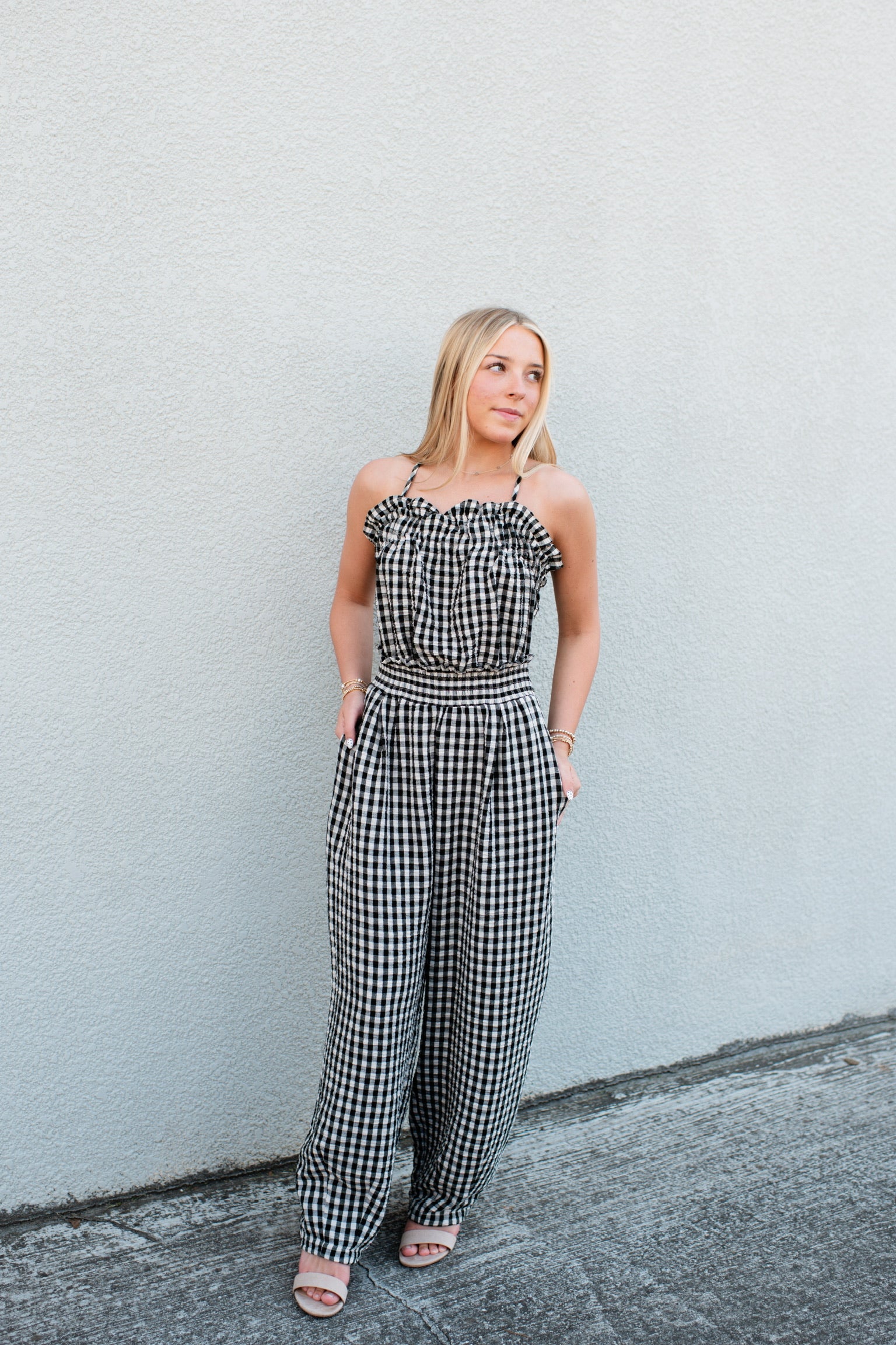Emily Gingham Jumpsuit