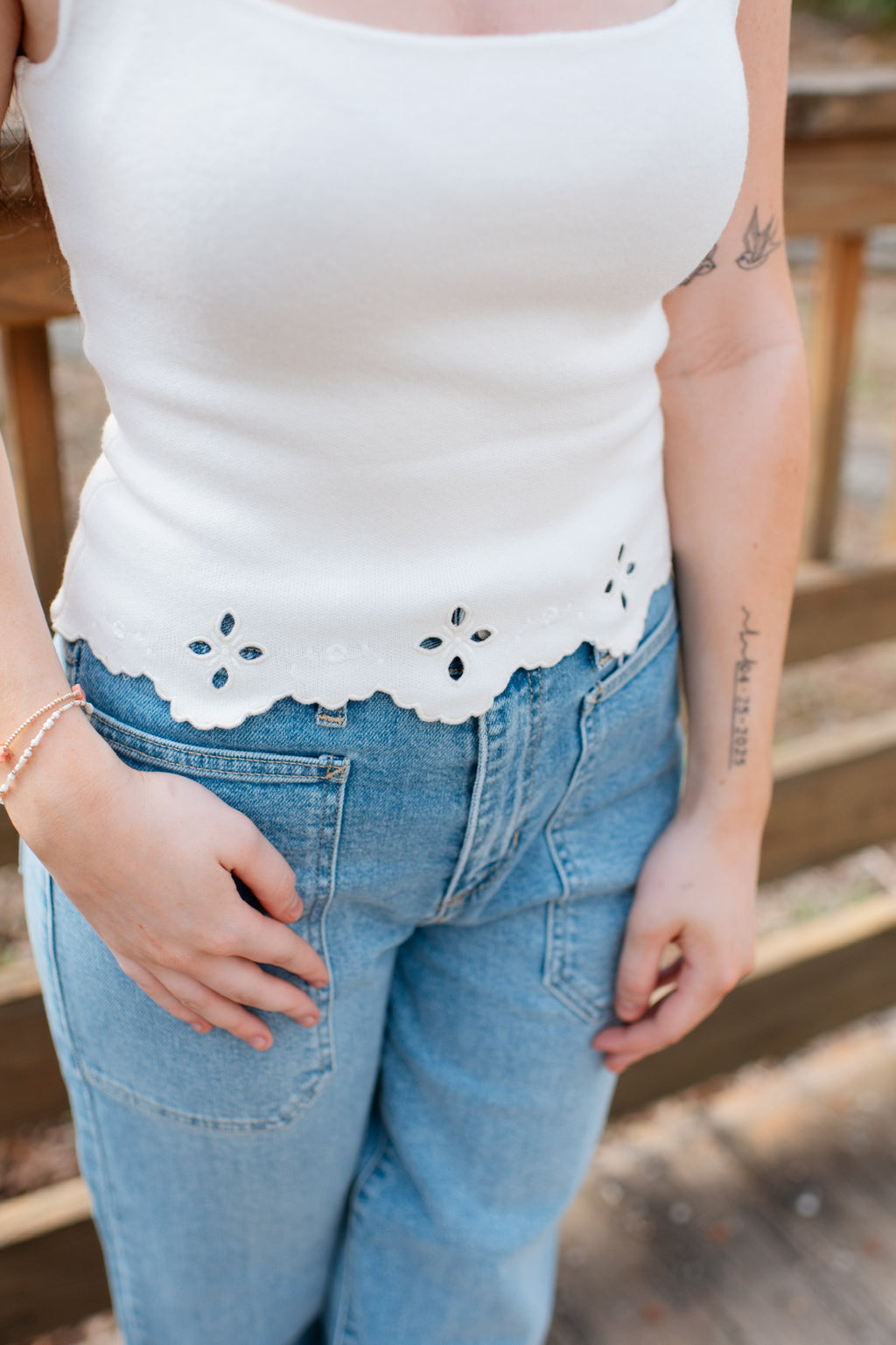 Teresa Eyelet Top