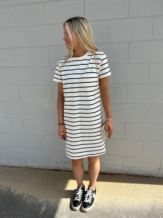 Classic Striped Shirt Dress