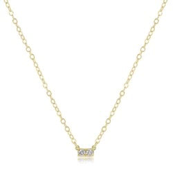 eNewton 14kt Gold and diamond Significance Bar Necklace