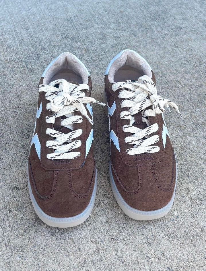 Peaches Sneaker - Brown Suede