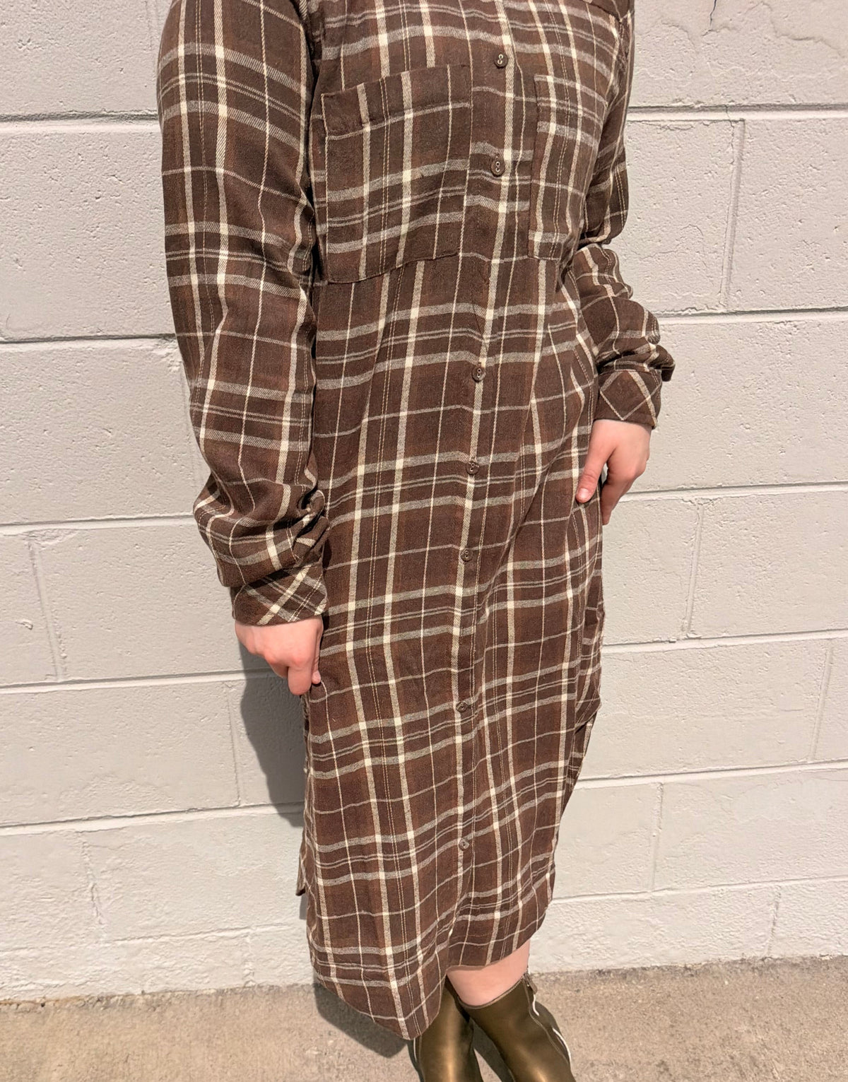 Morocan Flannel Midi-Dress
