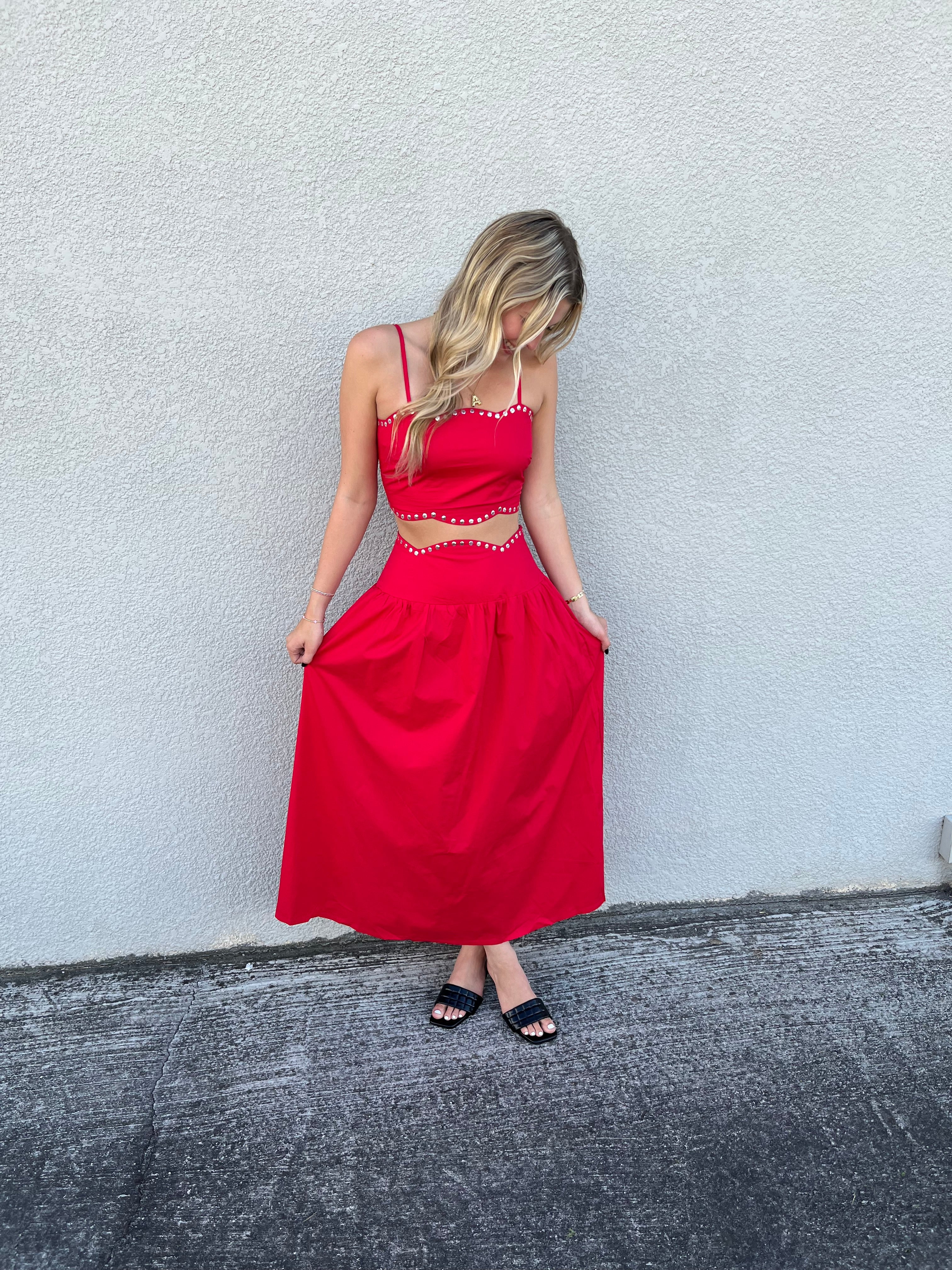 Gala Studded Set Maxi Skirt
