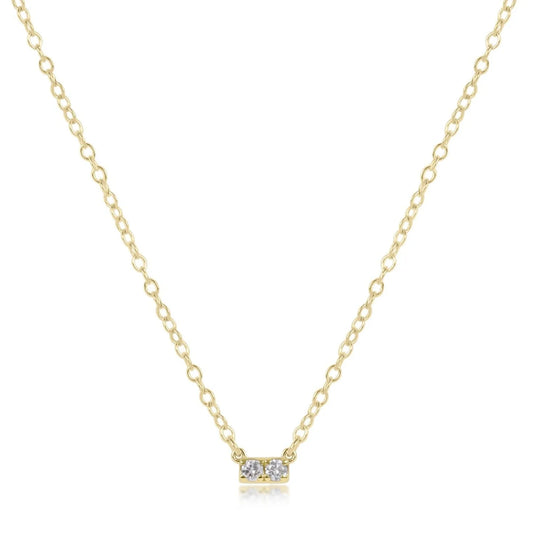 ENewton Couture - 14kt gold and diamond significance bar necklace