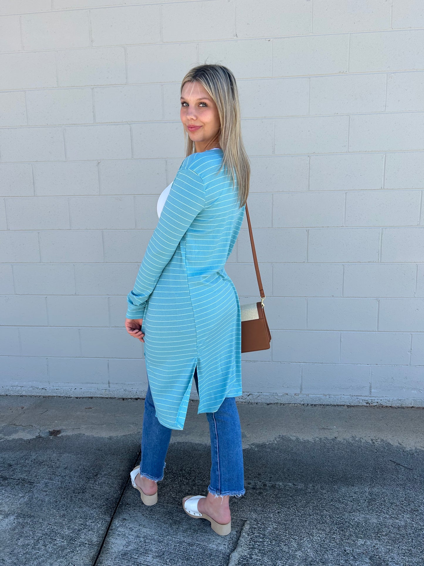 Aqua Dress Cardigan