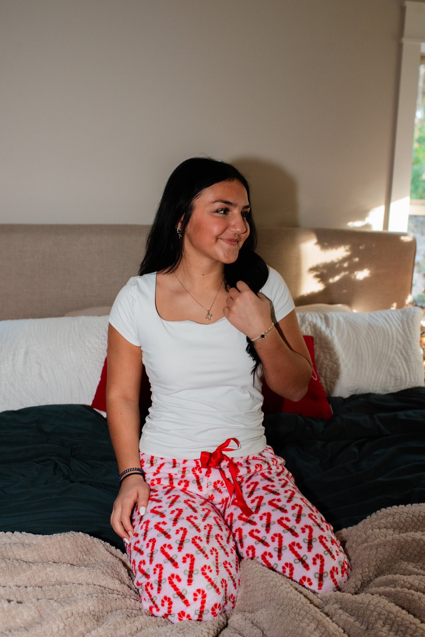 Candy Cane Fleece Pajama Bottoms