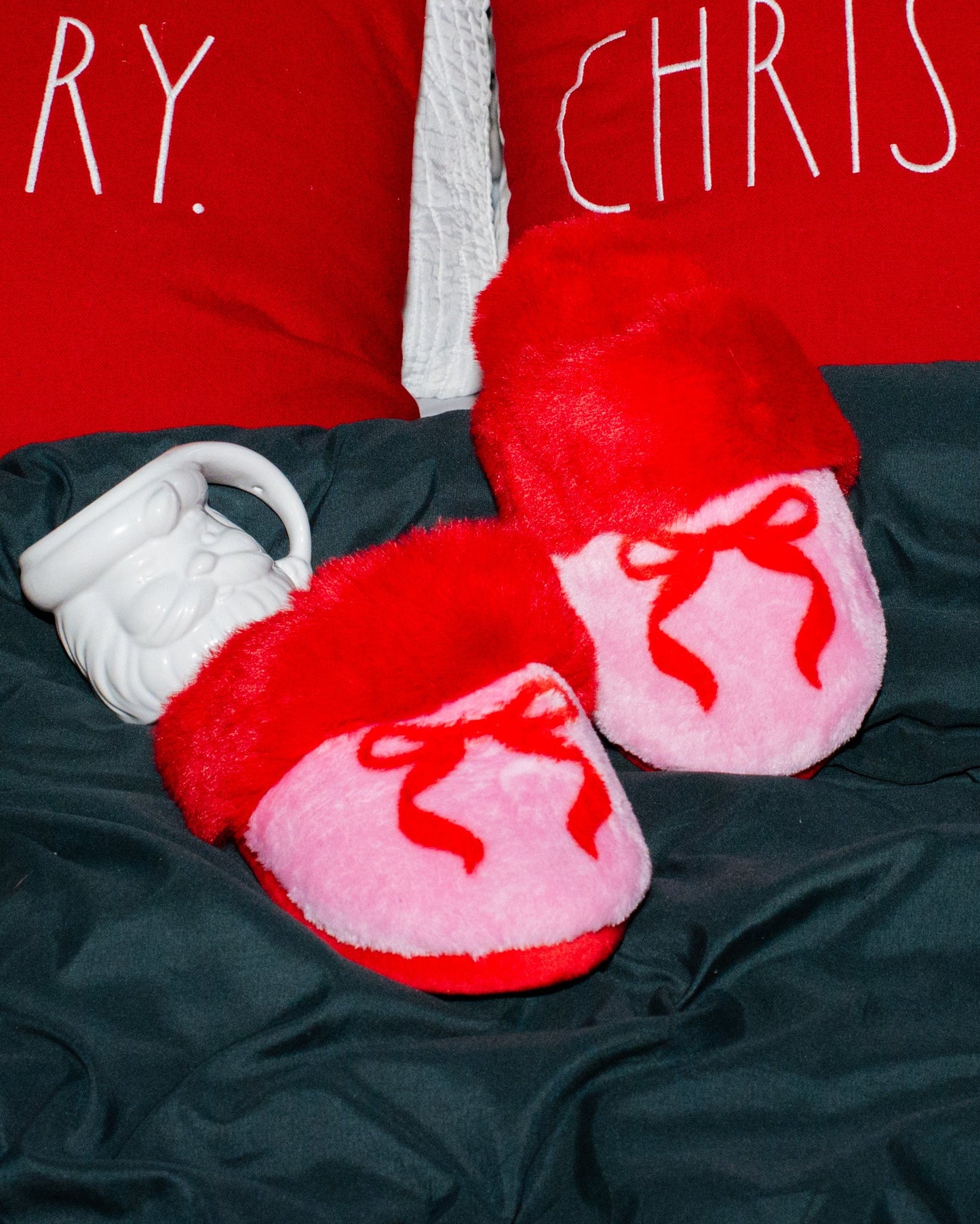 Pink Bow Slippers