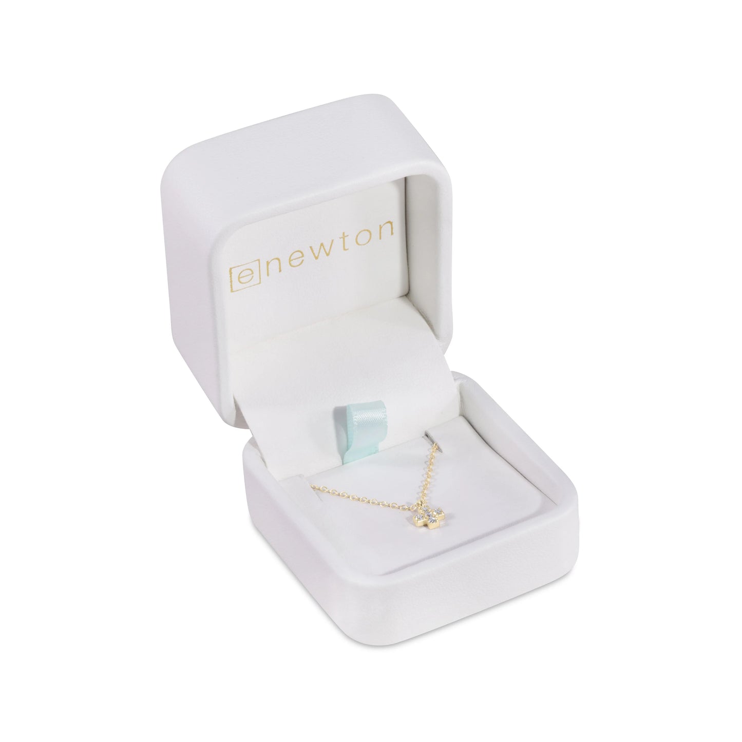 ENewton Couture - 14kt gold and diamond signature cross necklace