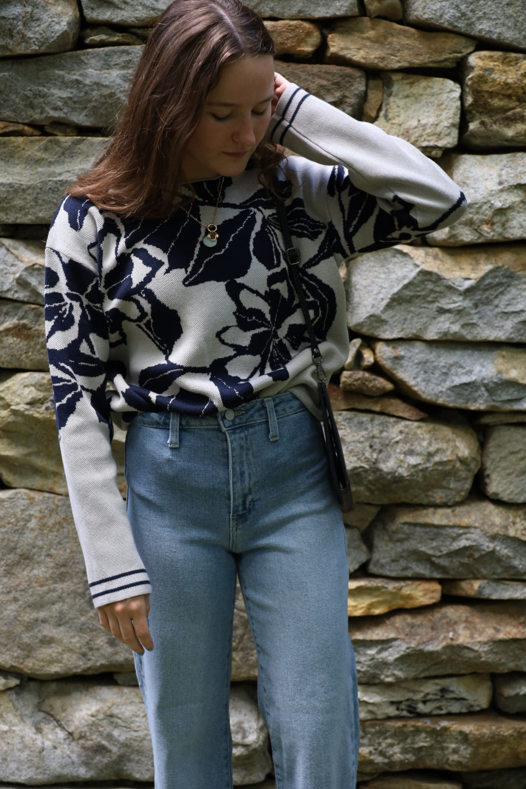 Iris Navy Sweater