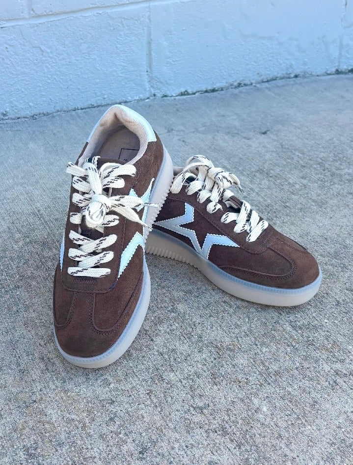 Peaches Sneaker - Brown Suede