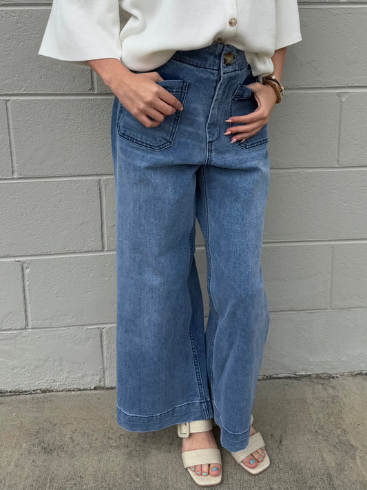 Loreto Wide Leg Denim Pants