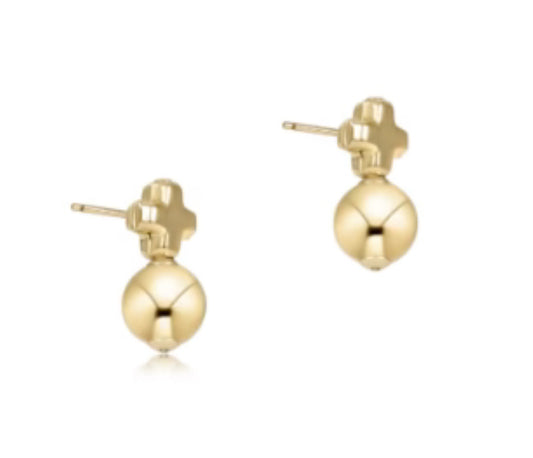 ENewton Signature Cross Classic Gold Stud