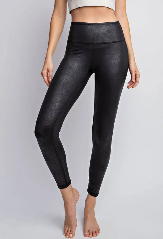 Faux Leather Full Length Leggings