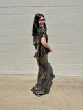 Kaylee Velvet Flare Pant