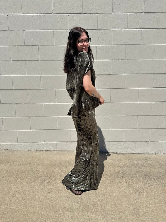 Kaylee Velvet Flare Pant