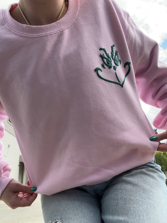 Pink Grinch Crewneck Sweatshirt