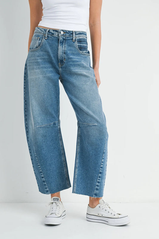 JBD HR Straight with Tacking Light Denim Jean