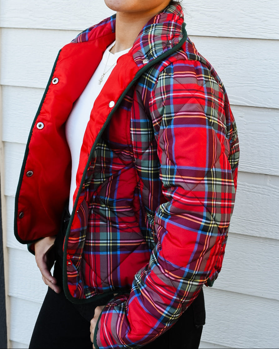 Ruby Red Plaid Jacket