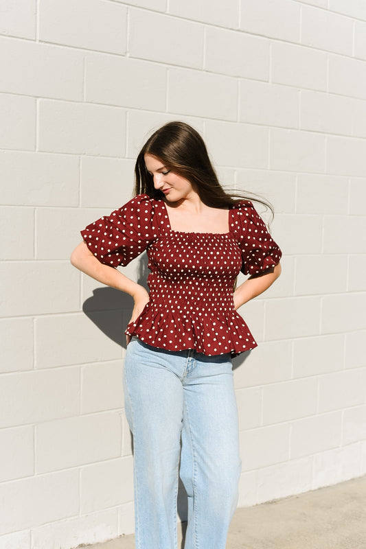 Dafne Peplum Top