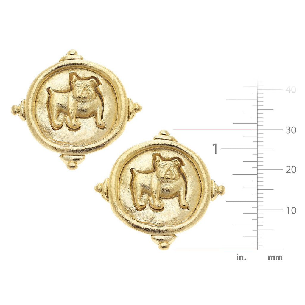 Susan Shaw Bulldog Pierced Earrings