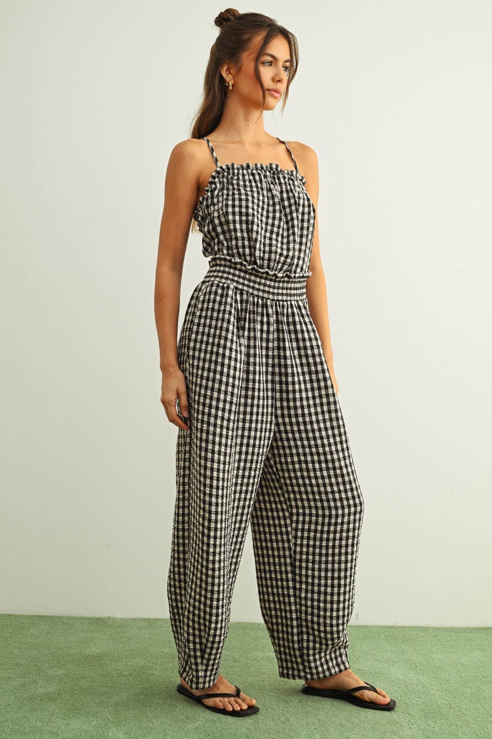 Emily Gingham Jumpsuit