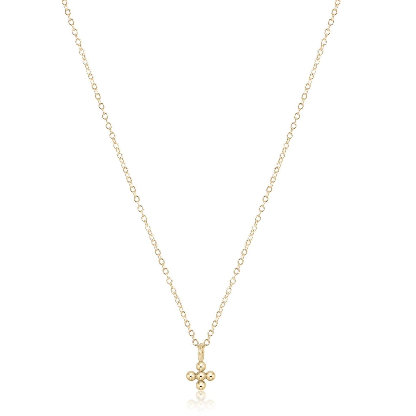 ENewton 16" Classic Beaded Signature Cross Small Charm - Gold