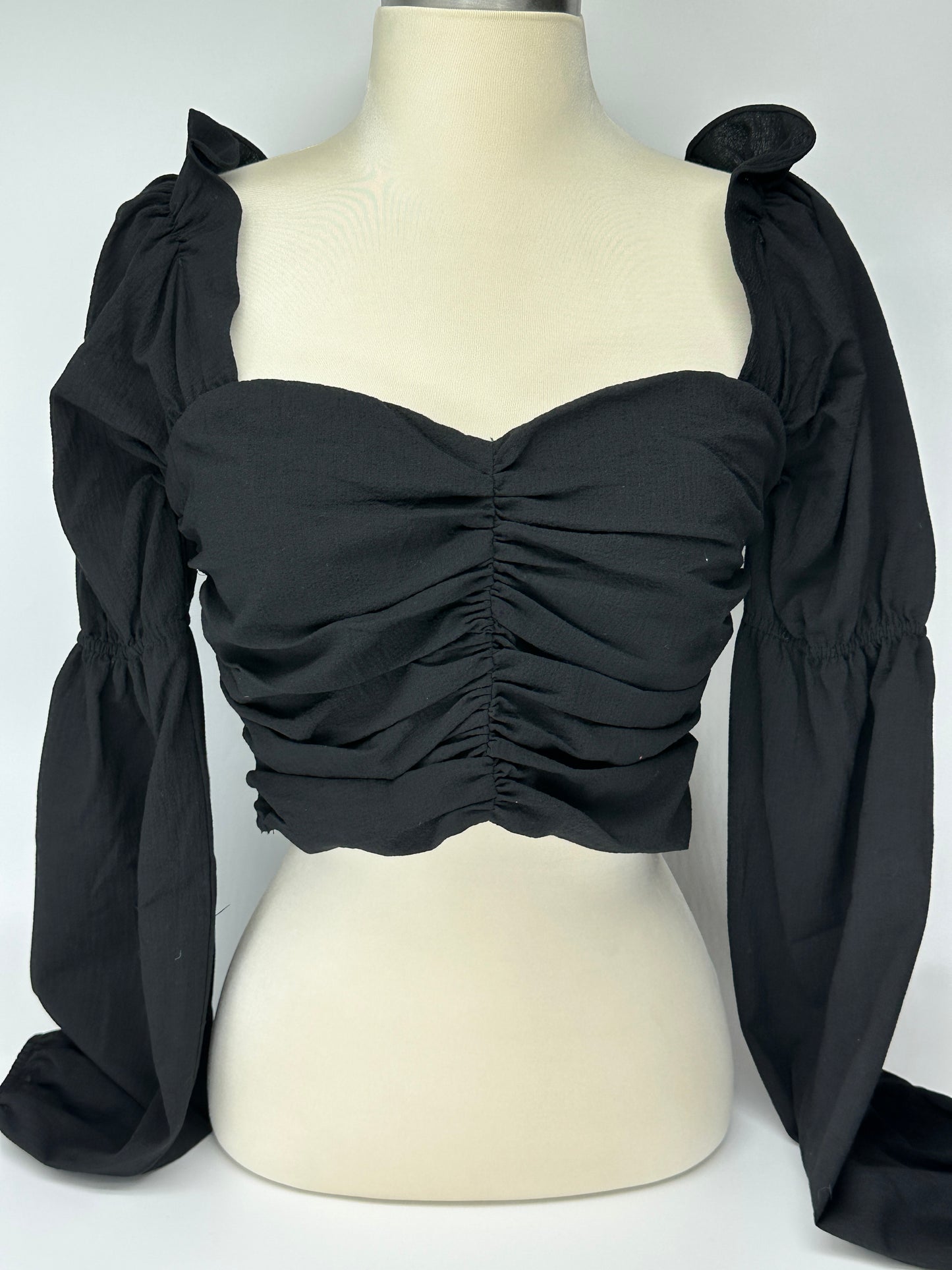 Ruched Square Neck Top