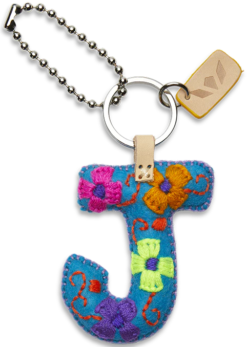 Consuela Turquoise Felt Alphabet Letter Charm