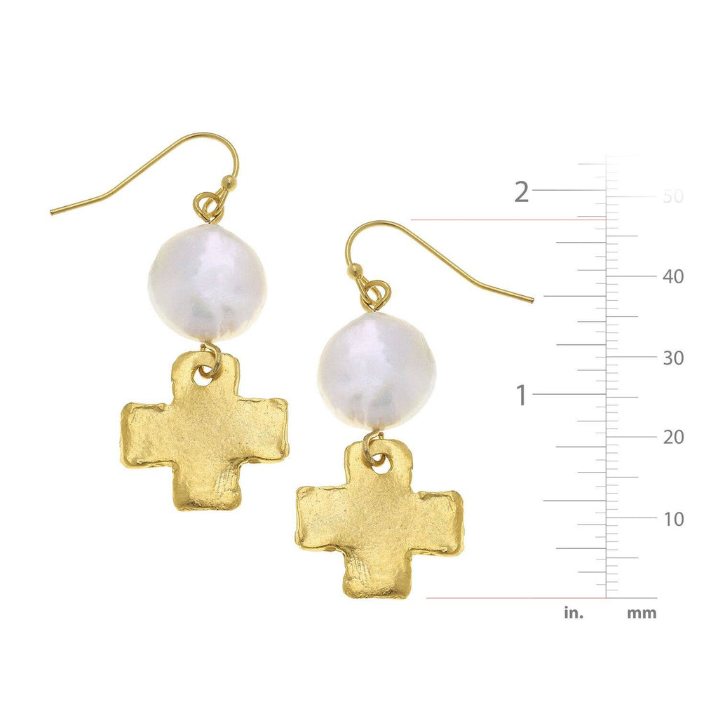 Susan Shaw Gold with Freshwater Pearl Earring