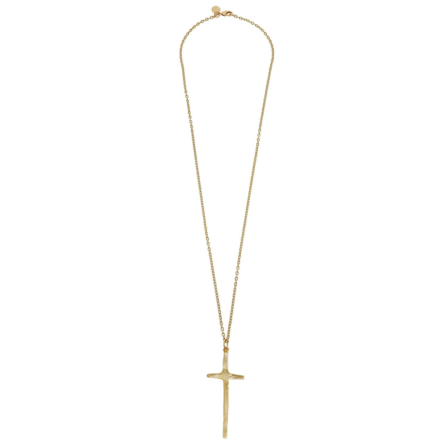Susan Shaw Elongated Long Cross Necklace