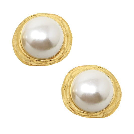 Susan Shaw Small Bachon Pearl Earrings