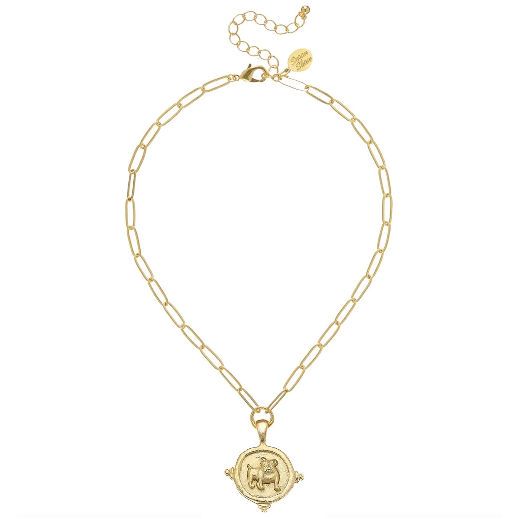Susan Shaw Bulldog Paperclip Necklace