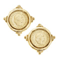 Susan Shaw Gold Coin Earrings