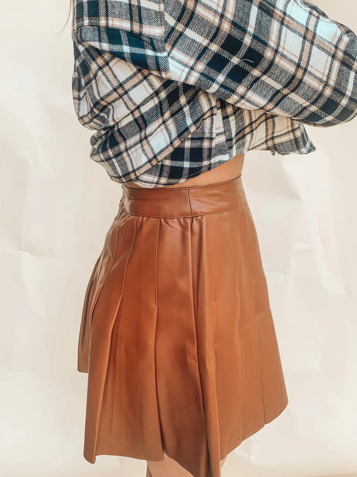 Cowgirl Chic Leather Skirt