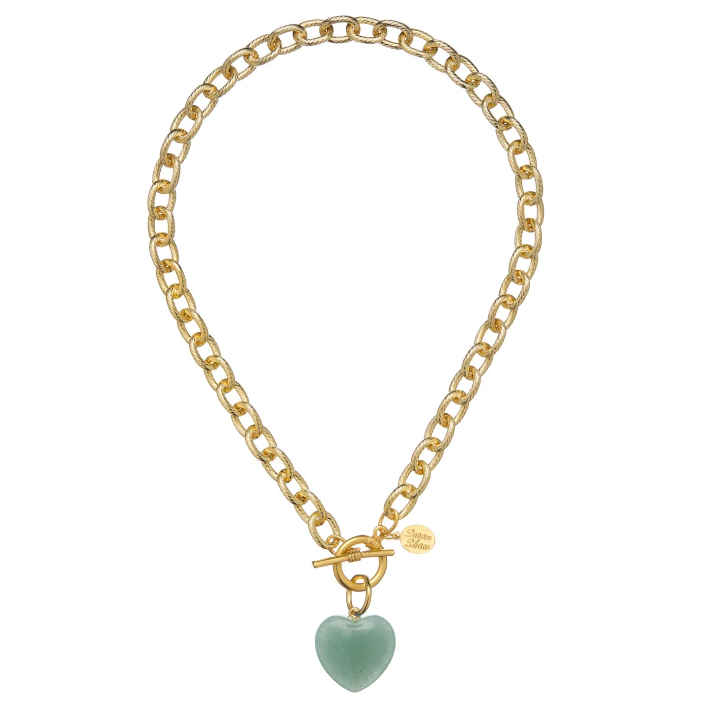 Susan Shaw Jade Heart Necklace