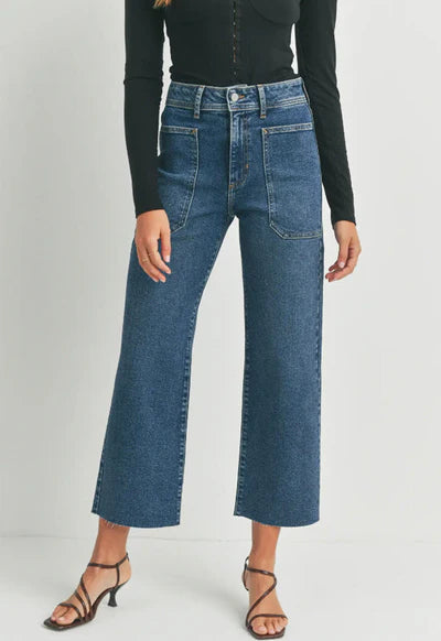 JBD HR Utility Wide Leg Dark Wash Jean