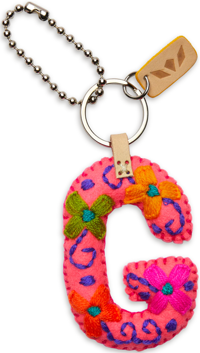 Consuela Pink Felt Alphabet Charms