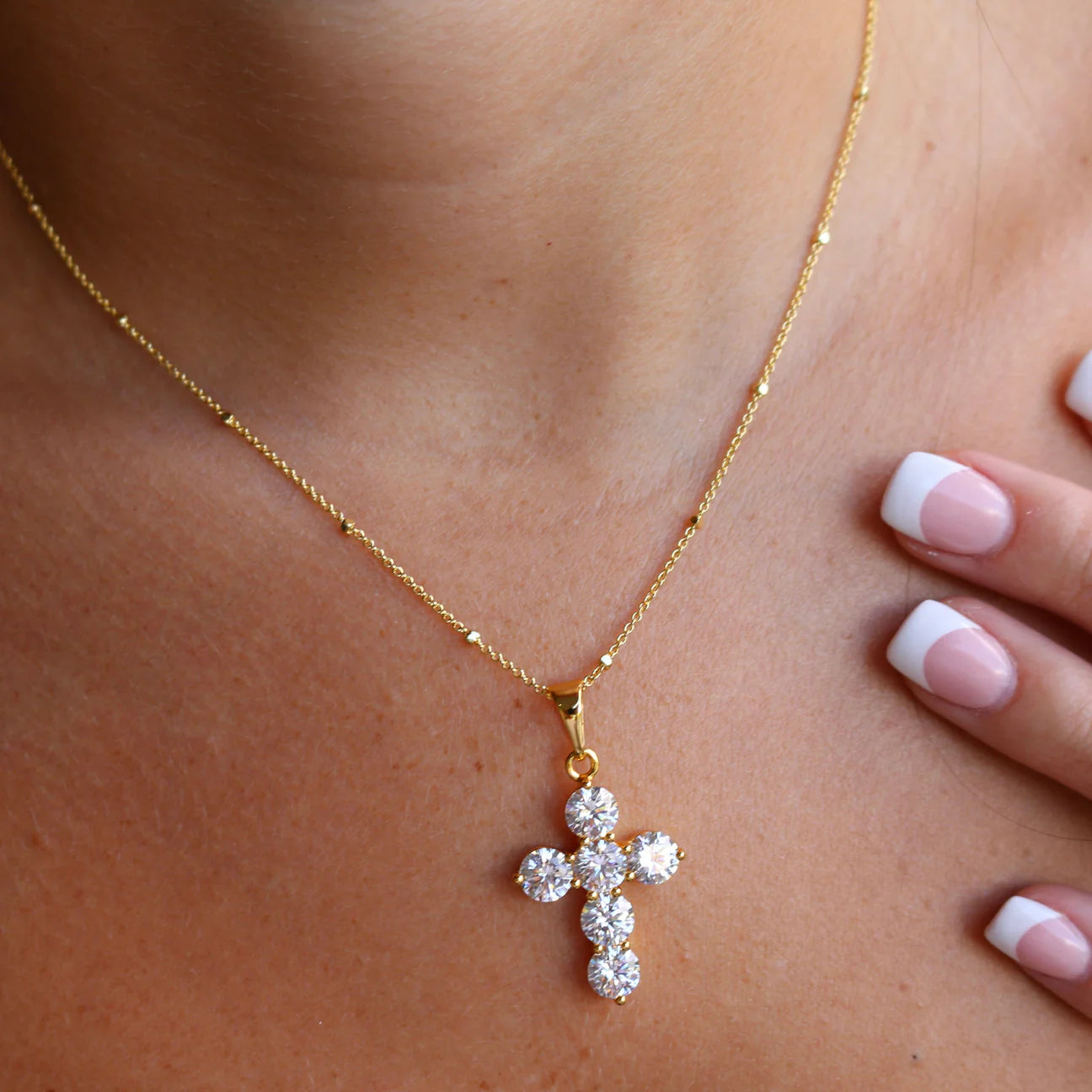 Poised Cross Necklace