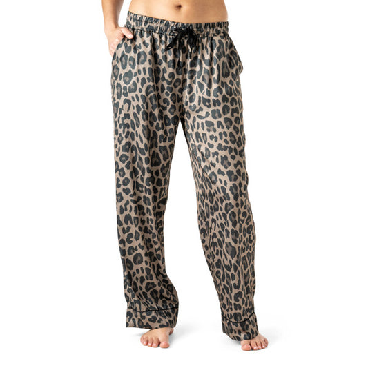 Leopard Satin Pajama Pants
