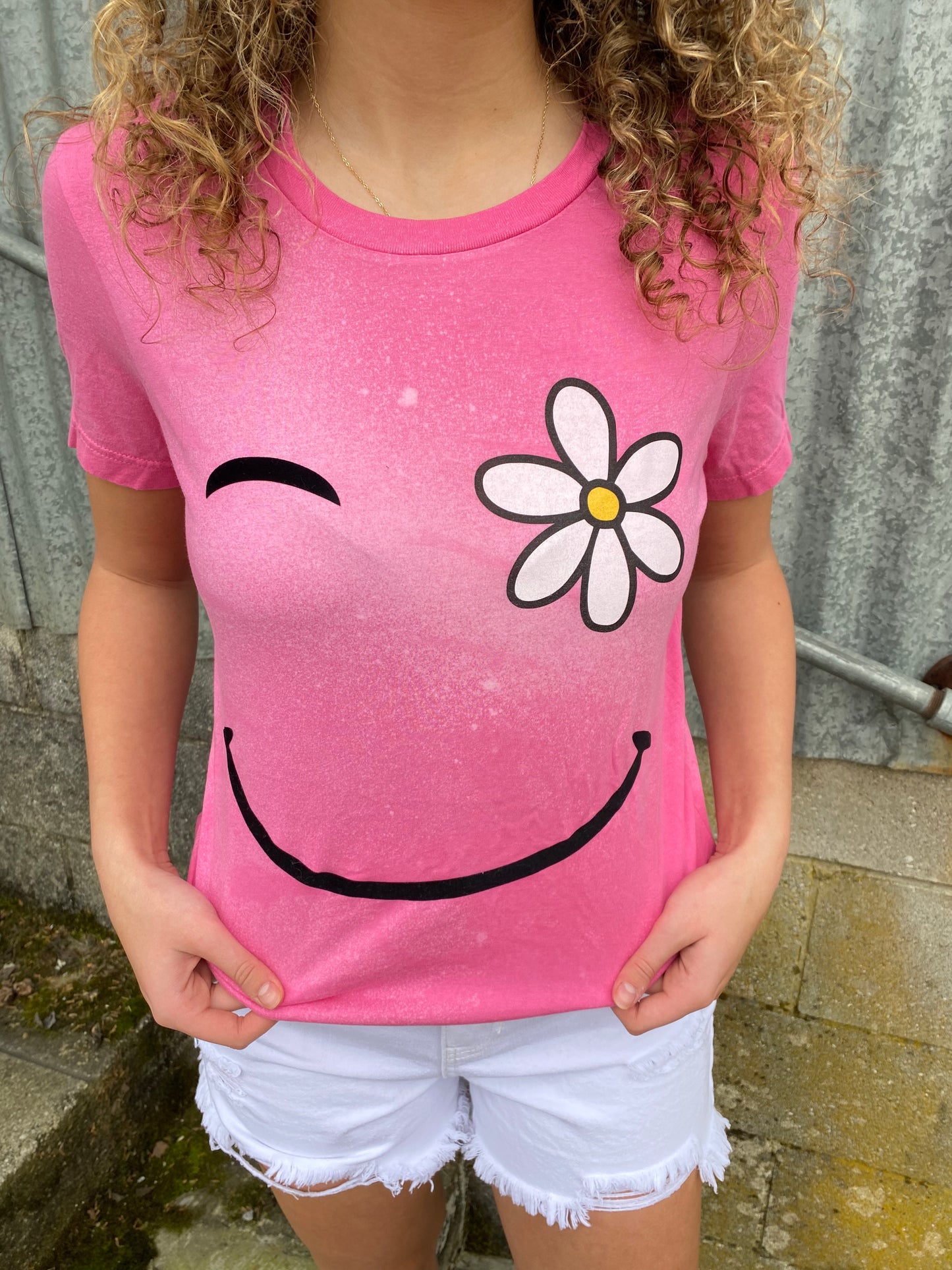 Smiley Flower Graphic Tee