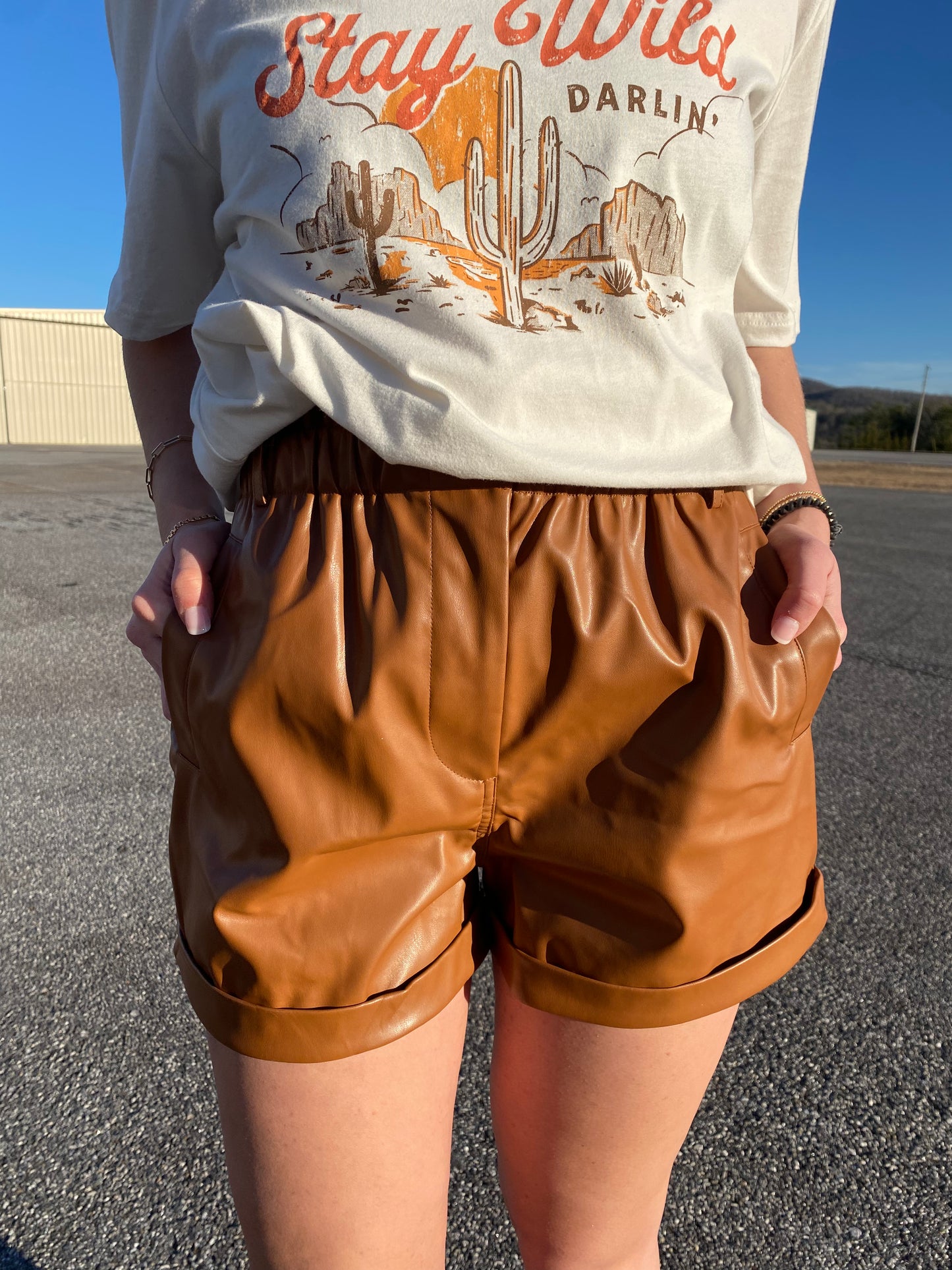 Robby Leather Shorts